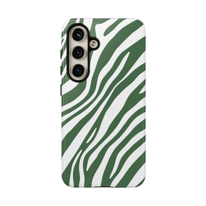 Modern Sage Zebra Print Phone Case
