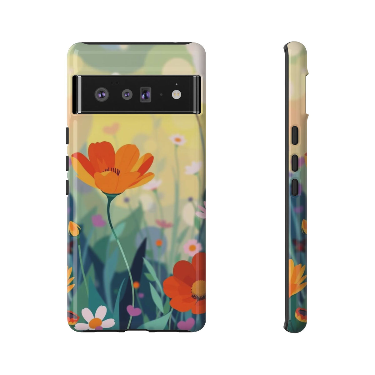 Pop Art Style Wildflower Design Phone Case - Multicolor Phone Case - Google Pixel 6 Pro / Glossy