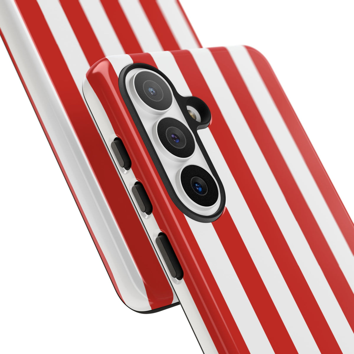 Simple Dark Orange & White Stripe Pattern Phone Case - Orange Phone Case