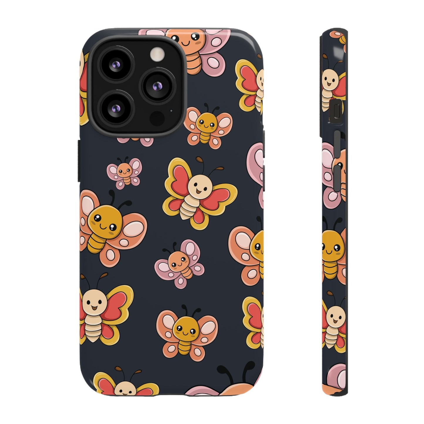 Grey Butterfly Sticker Design Phone Case - Grey Phone Case - iPhone 13 Pro / Glossy