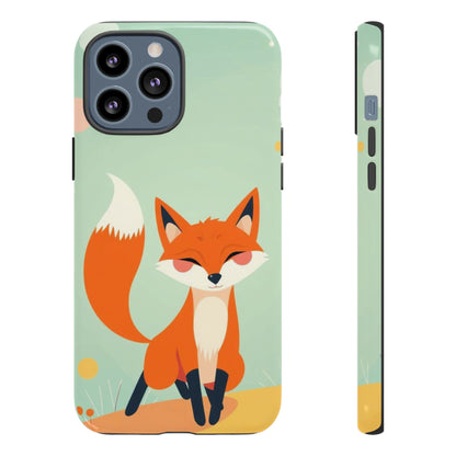 iPhone 13 Pro Max / Glossy Phone Case - Happy Fox Design Phone Case