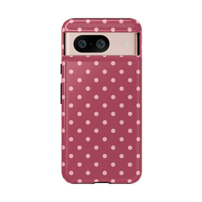 Google Pixel 8 / Glossy Phone Case - ’Pink Dot Pattern’ Phone Case