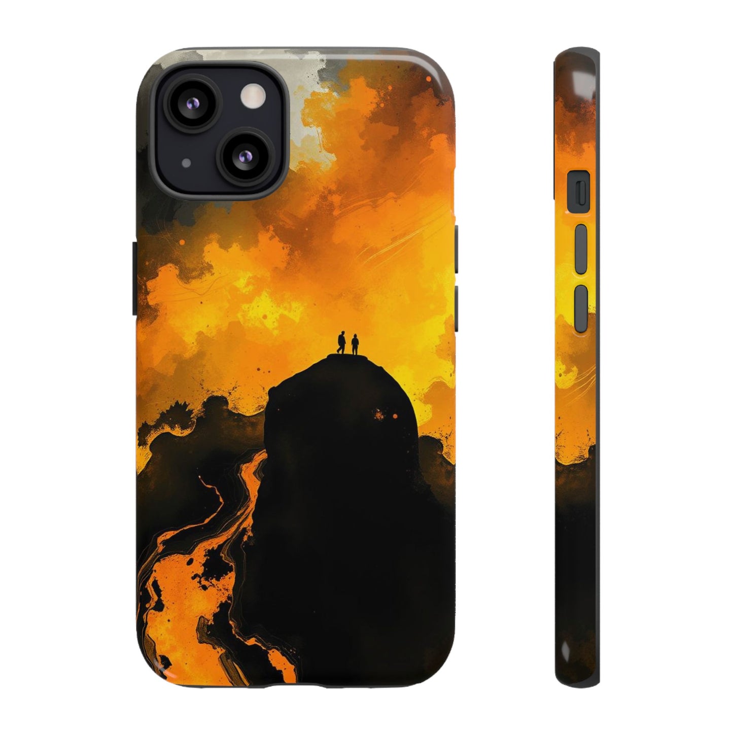 iPhone 13 / Glossy Phone Case - Gothic Watercolour Scene Phone Case