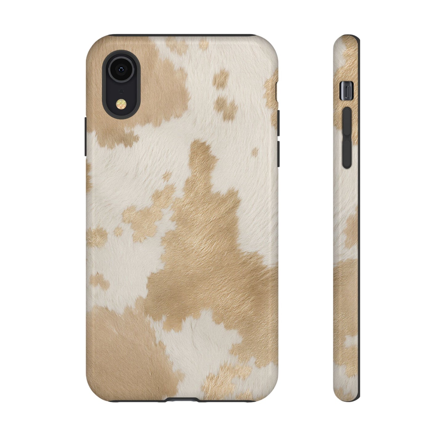 Elegant Champagne Cow Print Phone Case