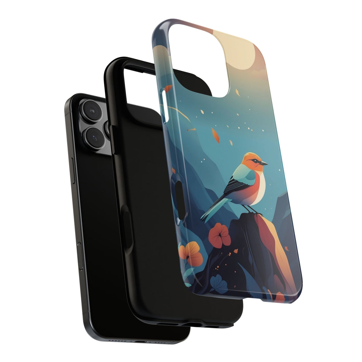 Stylised Bird Design Phone Case - Multicolor Phone Case