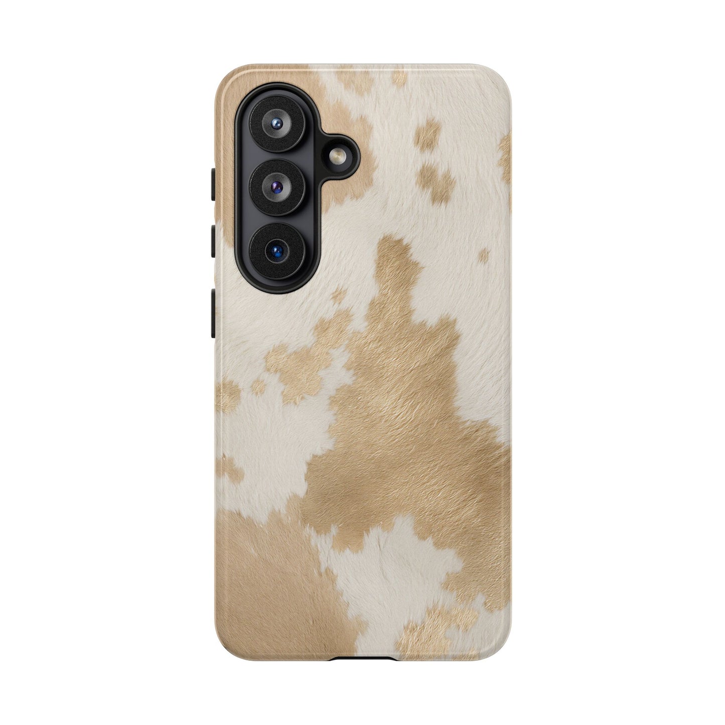 Elegant Champagne Cow Print Phone Case
