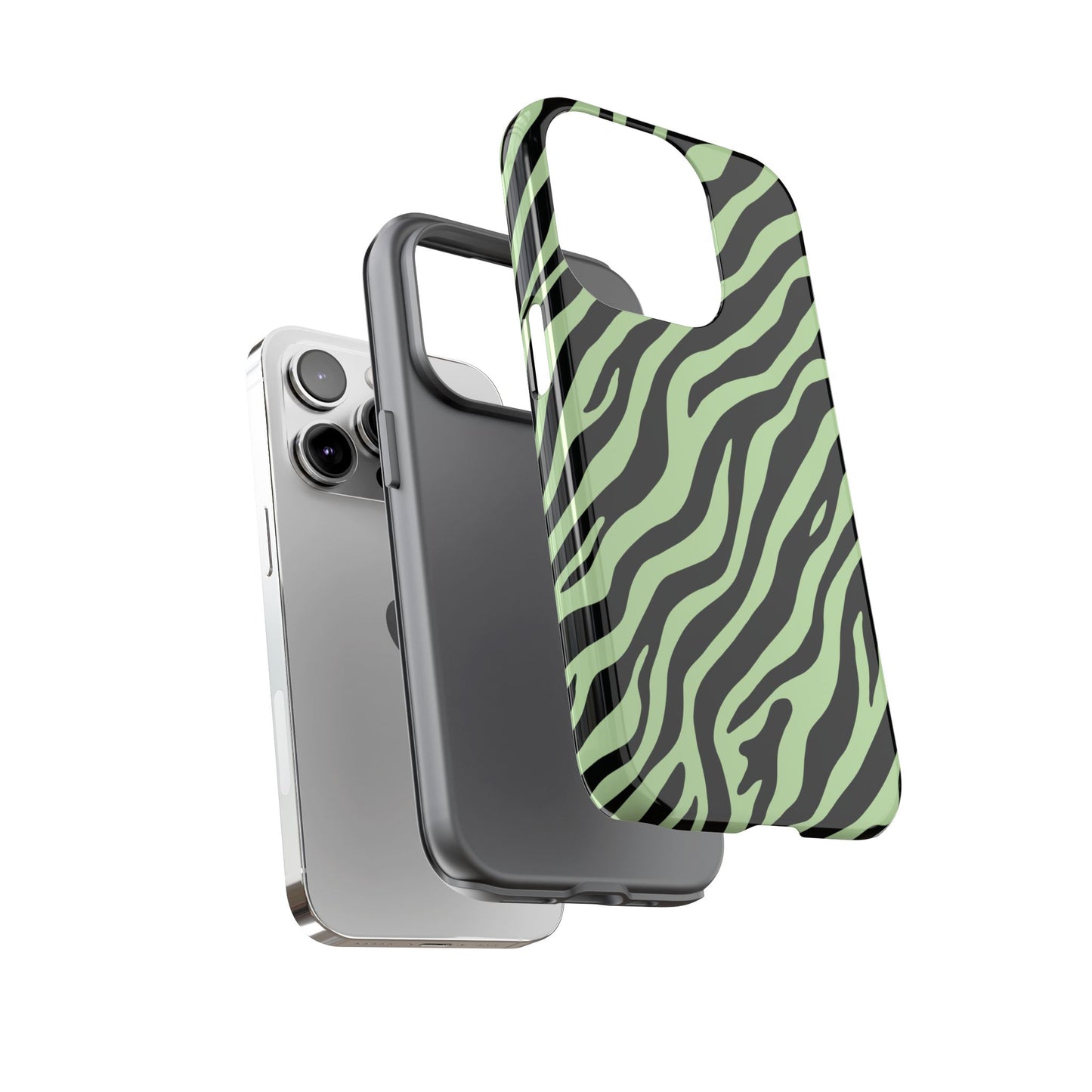 Stylish Mint Zebra Print Phone Case