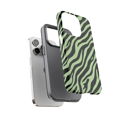 Stylish Mint Zebra Print Phone Case