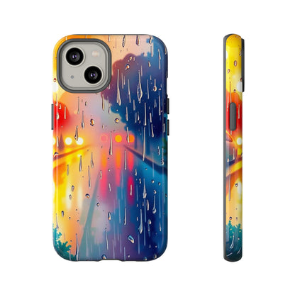 Electric Rain Watercolour Design Phone Case - Multicolor Phone Case - iPhone 14 / Glossy