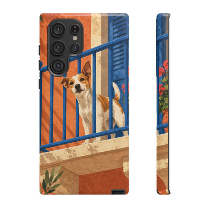 Jack Russell Terrier Balcony Busybody Phone Case - Multicolor Phone Case - Samsung Galaxy S22 Ultra / Glossy