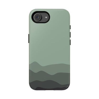 Green Abstract Waves Protective Phone Case - Green Phone Case - iPhone 17e / Glossy