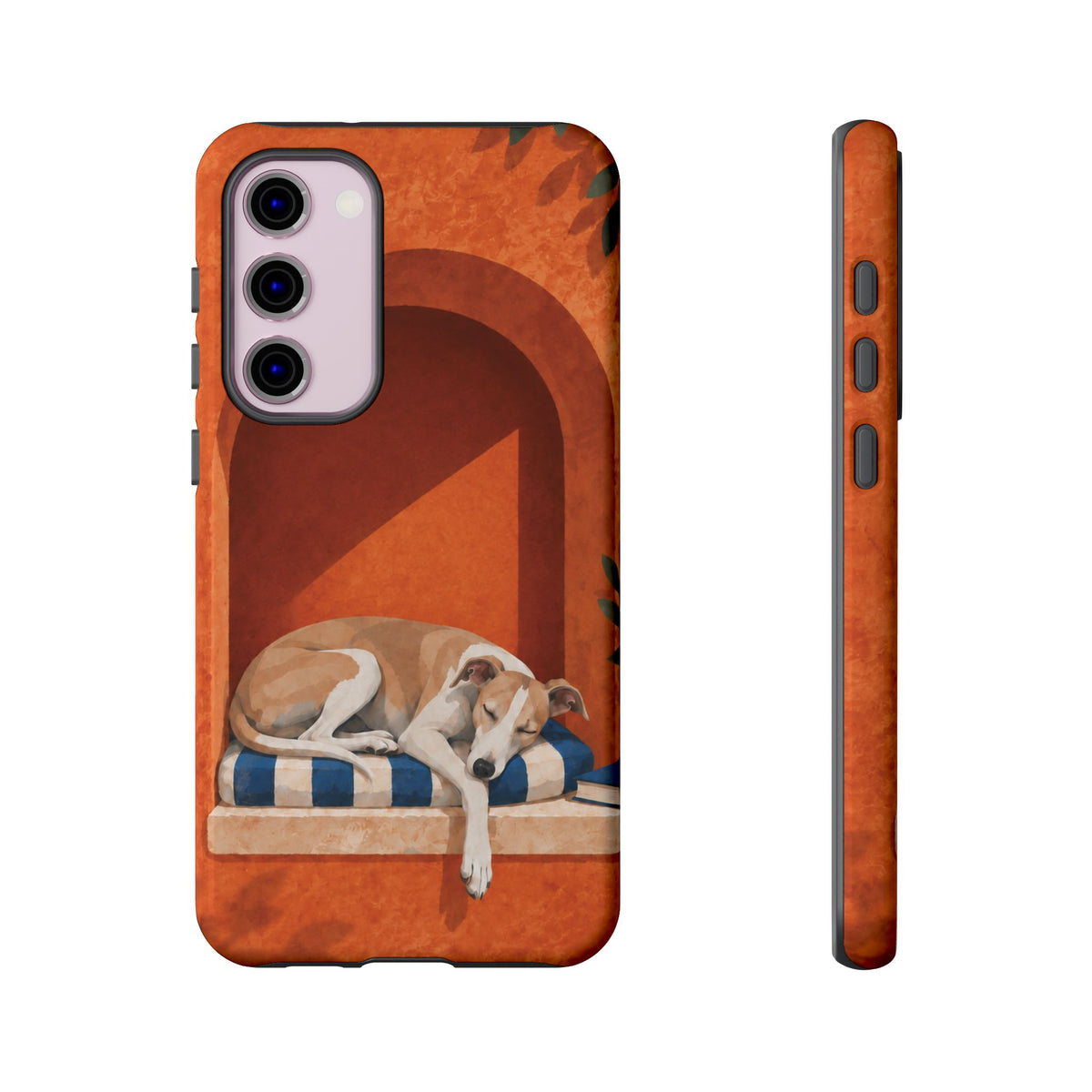 Whippet Siesta Nook Phone Case - Multicolor Phone Case - Samsung Galaxy S23 Plus / Glossy