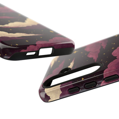 Illustrated Plum Clouds & Stars Phone Case
