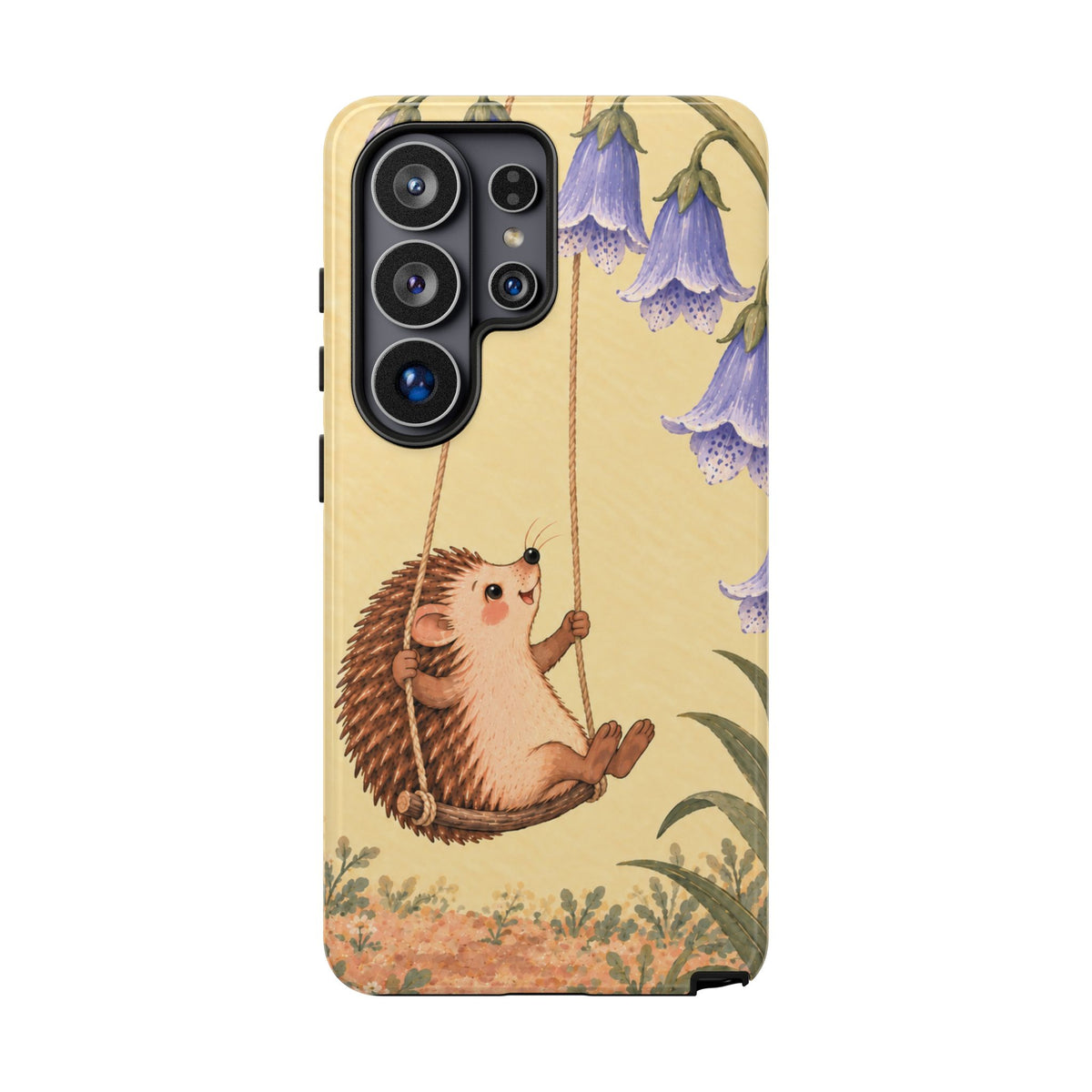 Whimsical Buttercream Hedgehog and Bluebell Phone Case - Yellow Phone Case - Samsung Galaxy S26 Ultra / Glossy