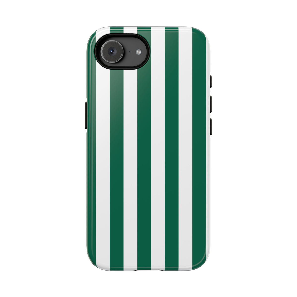 Simple Green & White Stripe Pattern Phone Case - Green Phone Case - iPhone 17e / Glossy