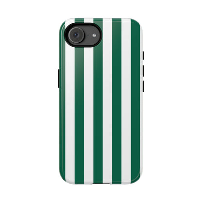 Simple Green & White Stripe Pattern Phone Case - Green Phone Case - iPhone 17e / Glossy