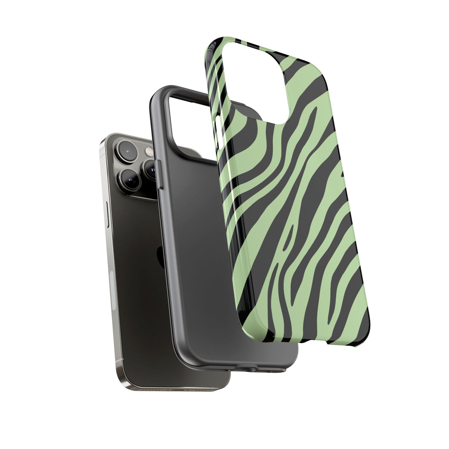Modern Mint Zebra Print Phone Case