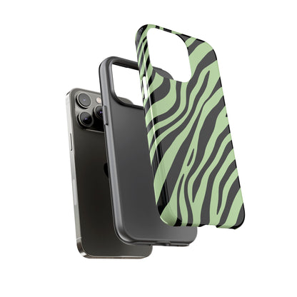 Modern Mint Zebra Print Phone Case