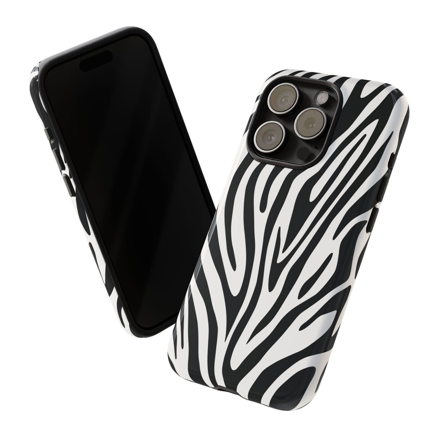 Classic Monochrome Tiger Print Phone Case