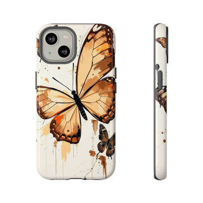 iPhone 14 / Glossy Phone Case - Acrylic Style Butterflies Design Phone Case