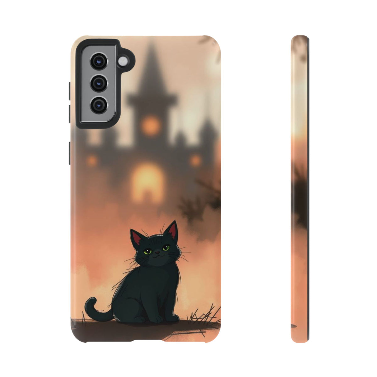 Cute Gothic Cat Design Phone Case - Multicolor Phone Case - Samsung Galaxy S21 Plus / Glossy