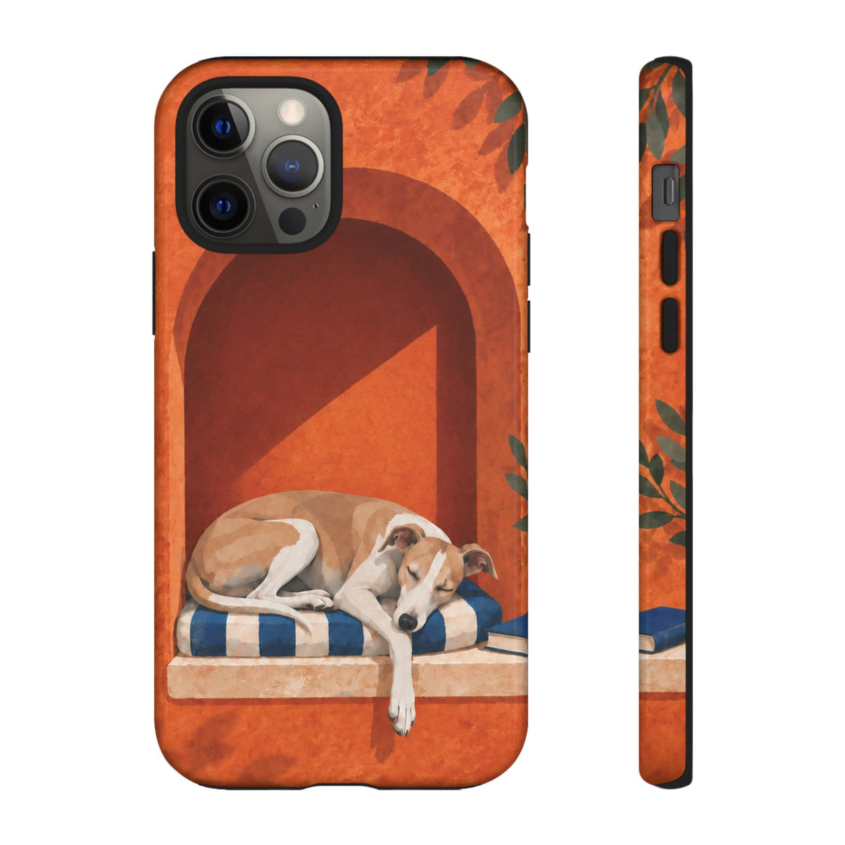 Whippet Siesta Nook Phone Case - Multicolor Phone Case - iPhone 12 Pro / Glossy