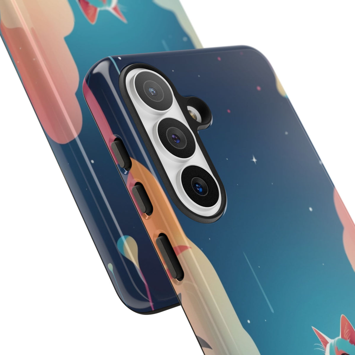 Stylised Cat Design Phone Case - Multicolor Phone Case