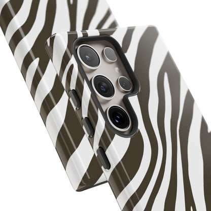 Modern Mocha Zebra Print Phone Case