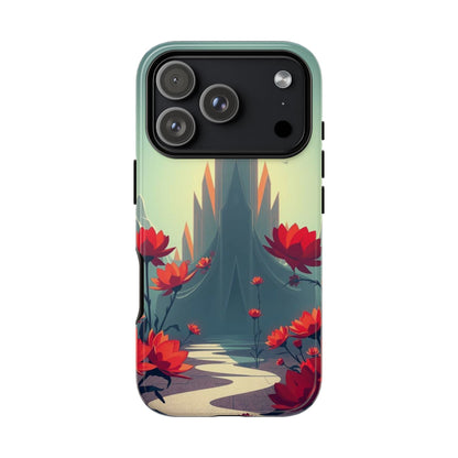 iPhone 17 Pro / Glossy Phone Case - Gothic Alien Garden Design Phone Case