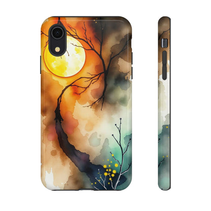 iPhone XR / Glossy Phone Case - Abstract Watercolour Gothic Scene Phone Case