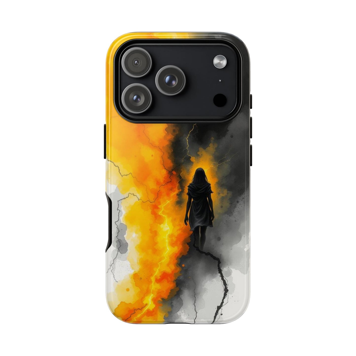 iPhone 17 Pro / Glossy Phone Case - Watercolour Gothic Silhouette of a Woman Phone Case