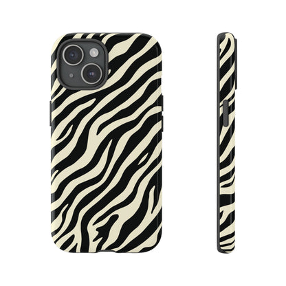 Chic Ivory Zebra Print Phone Case