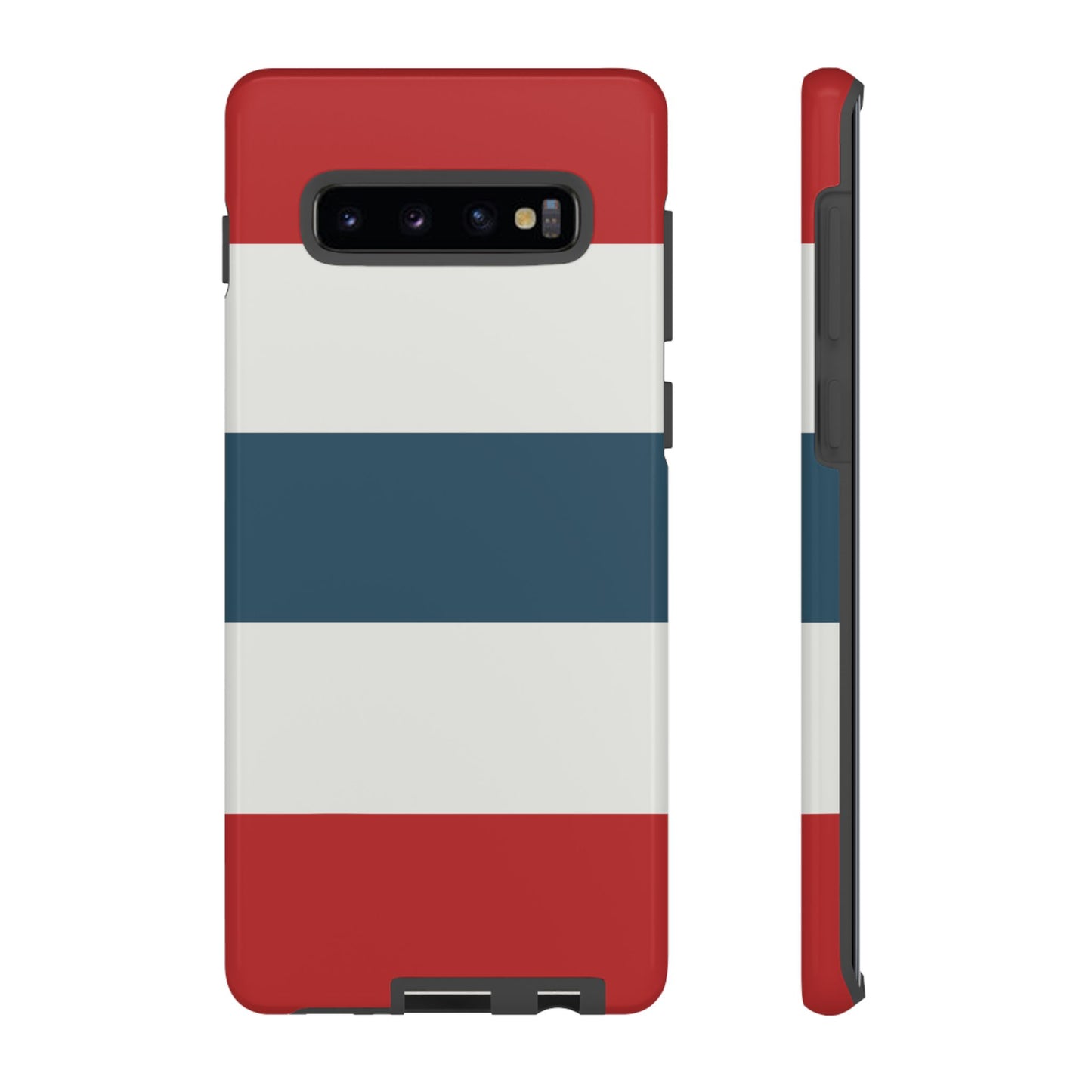 Phone Case - Red White & Blue Horizontal Stripe Pattern Phone Case