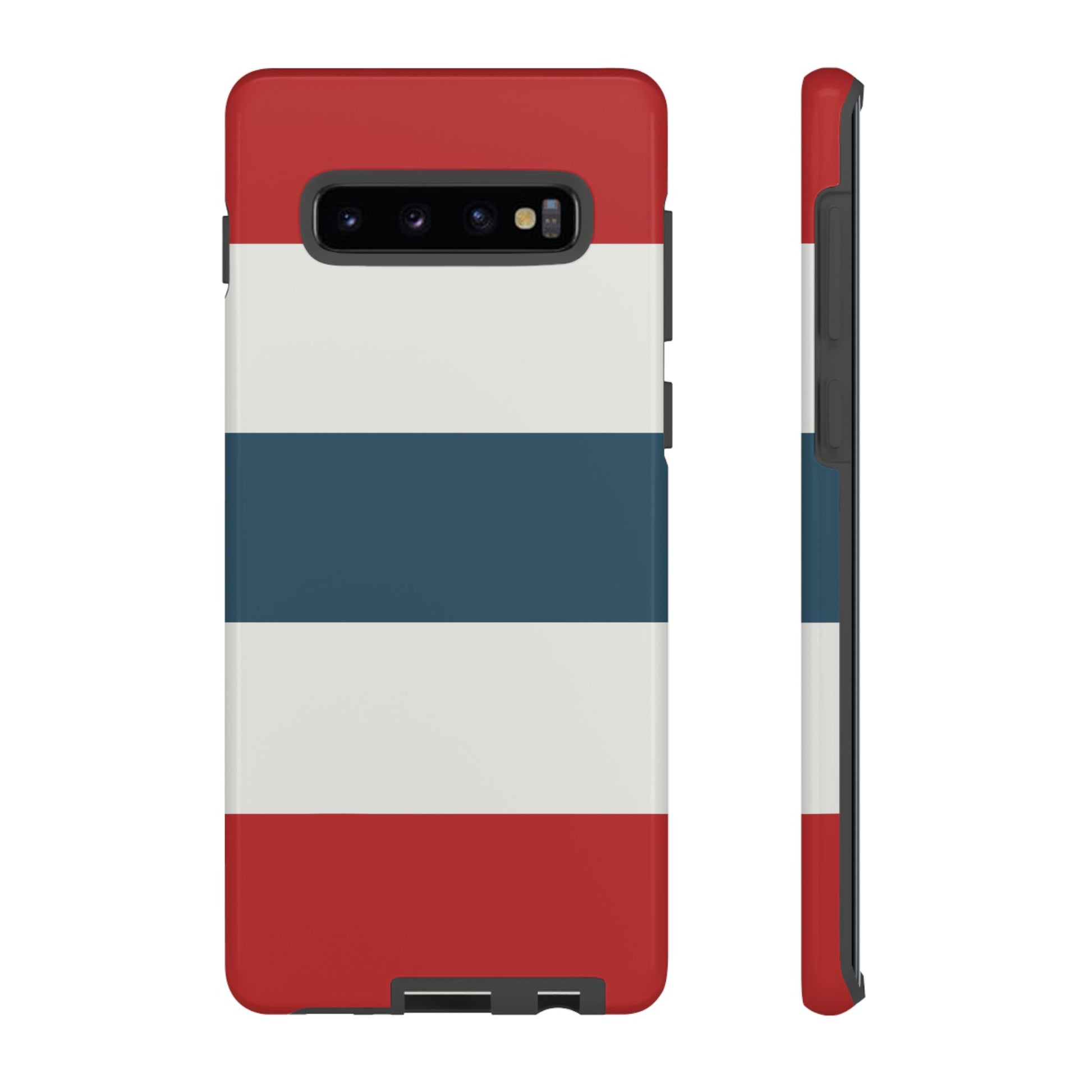 Phone Case - Red White & Blue Horizontal Stripe Pattern Phone Case
