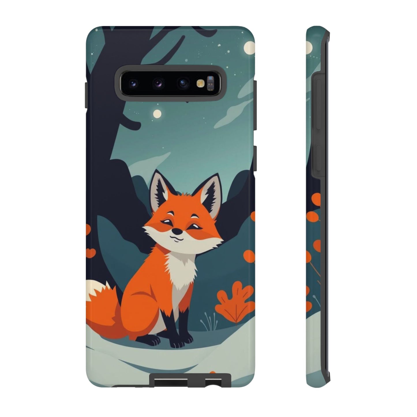 Samsung Galaxy S10 Plus / Glossy Phone Case - Cute Fox Design Phone Case