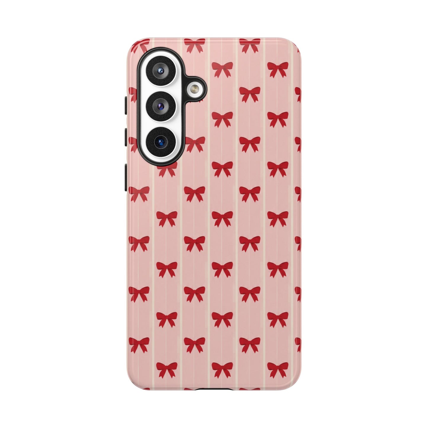 Retro Cherry Red Bow Pattern Phone Case