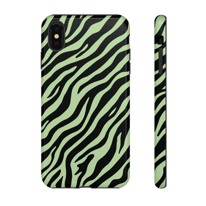 Stylish Mint Zebra Print Phone Case