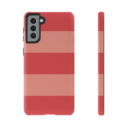 Pink Horizontal Stripe Pattern Phone Case - Pink Phone Case - Samsung Galaxy S21 Plus / Glossy