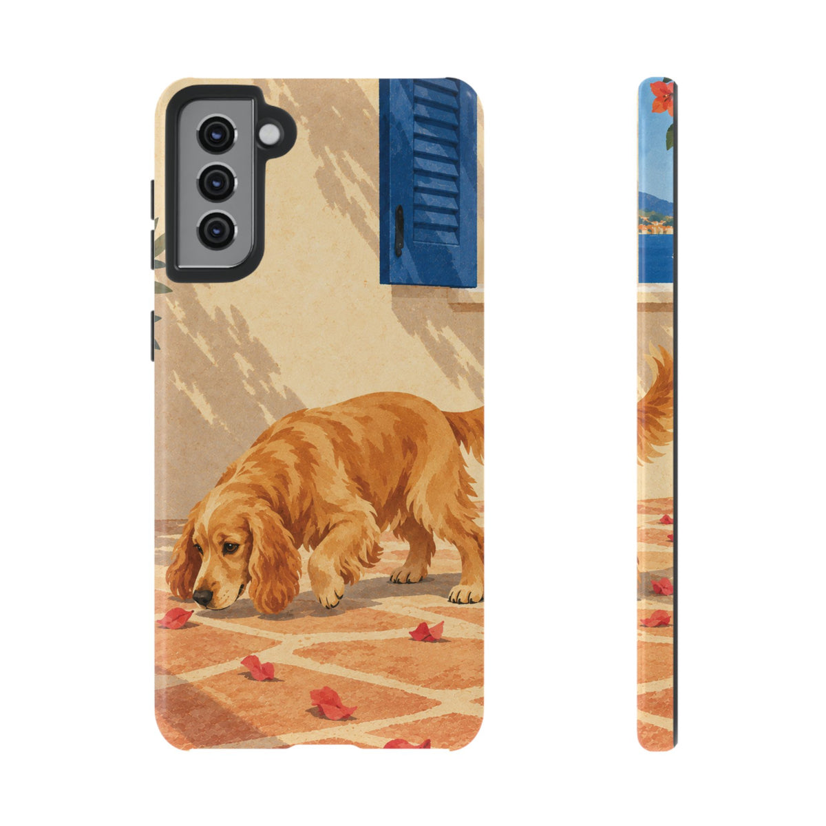 Cocker Spaniel Scent Trail Phone Case - Multicolor Phone Case - Samsung Galaxy S21 Plus / Glossy