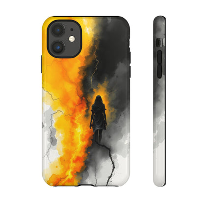iPhone 11 / Glossy Phone Case - Watercolour Gothic Silhouette of a Woman Phone Case