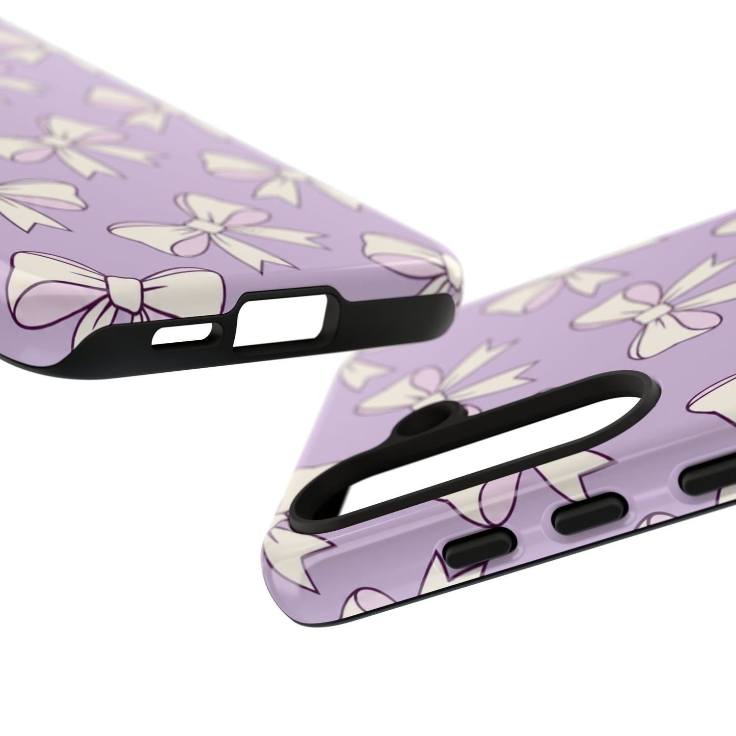 Chic Lilac Bow Pattern Phone Case