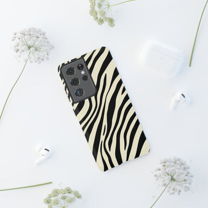 Modern Neutral Zebra Print Phone Case