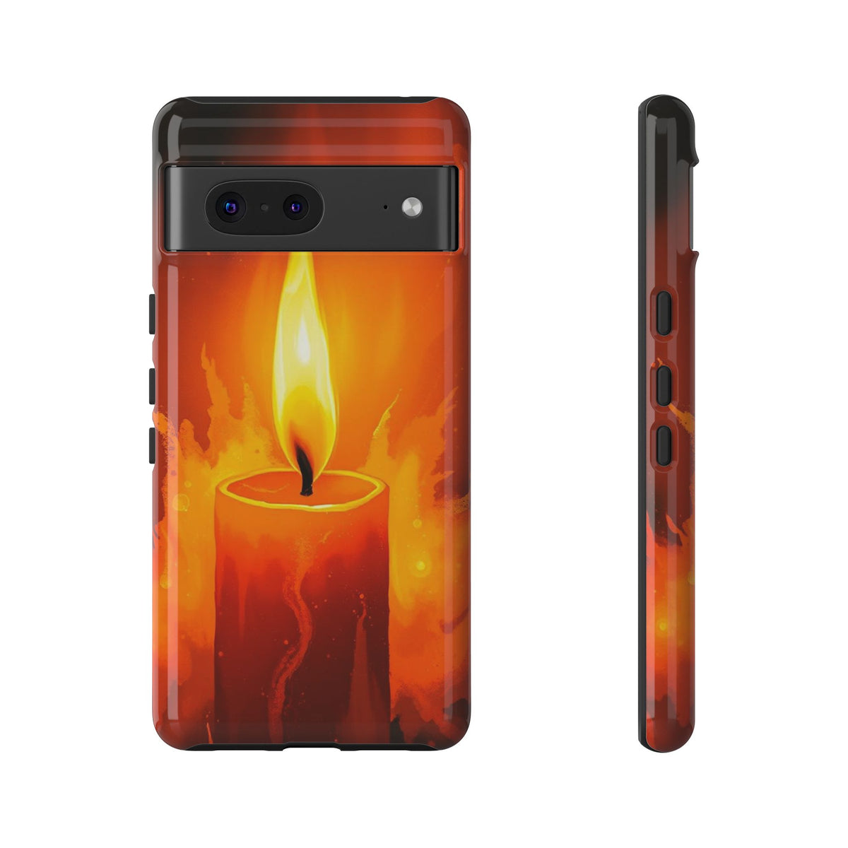 Red Candle Phone Case - Multicolor Phone Case - Google Pixel 7 / Glossy
