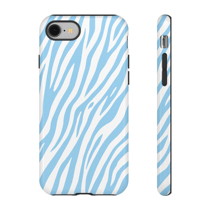 Sky Blue Tiger Print Phone Case