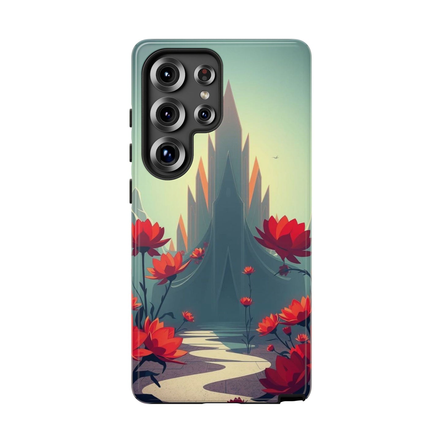 Samsung Galaxy S25 Ultra / Glossy Phone Case - Gothic Alien Garden Design Phone Case