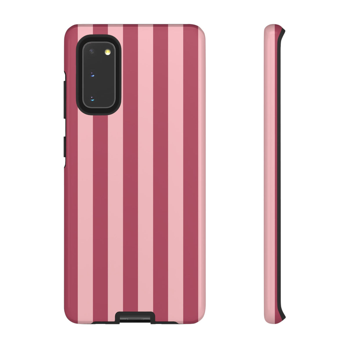 Pink Stripe Pattern Phone Case - Pink Phone Case - Samsung Galaxy S20 / Glossy