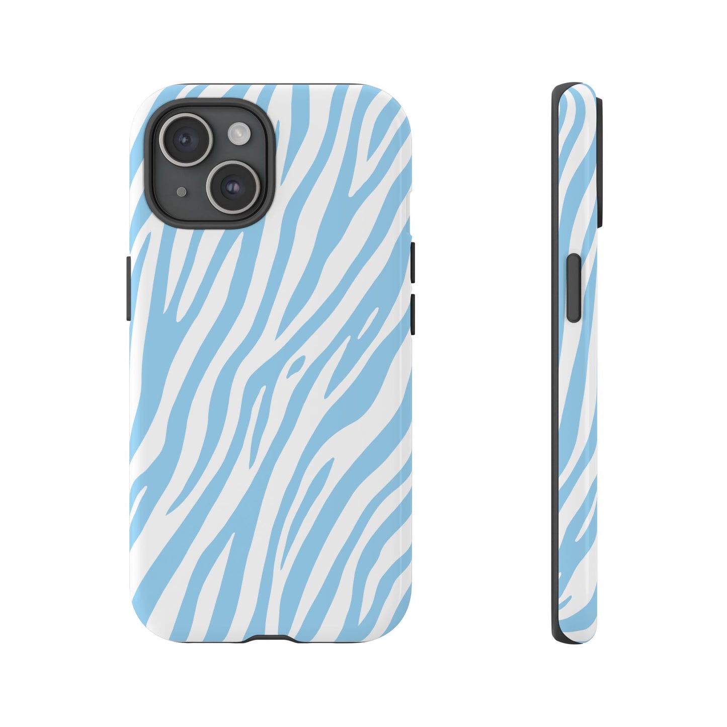 Sky Blue Tiger Print Phone Case