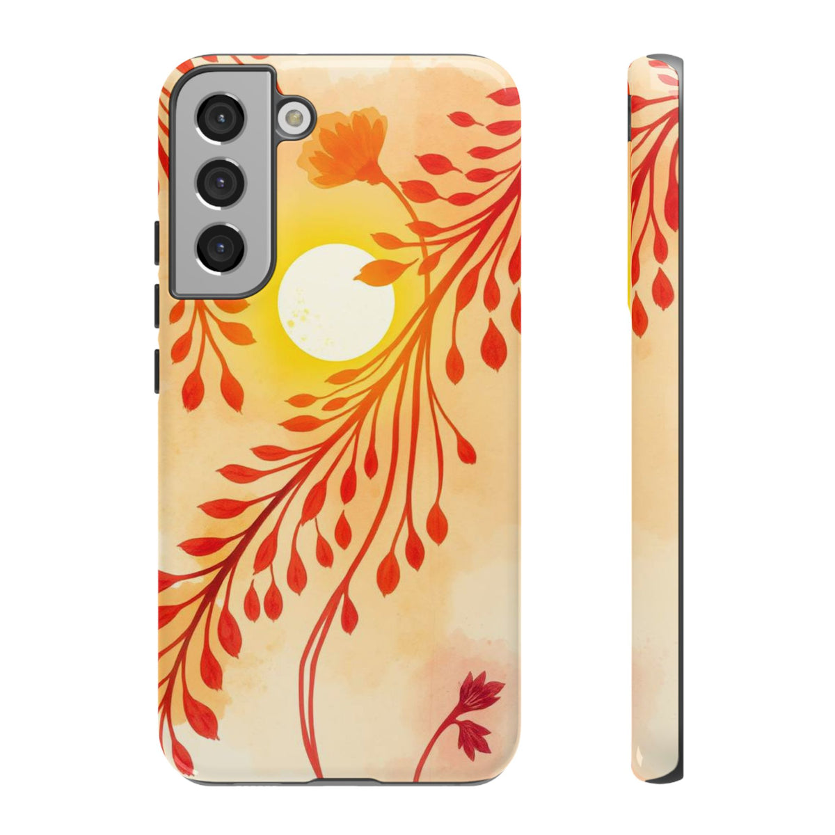 Boho Chic Watercolour Sunset Design Phone Case - Multicolor Phone Case - Samsung Galaxy S22 Plus / Glossy
