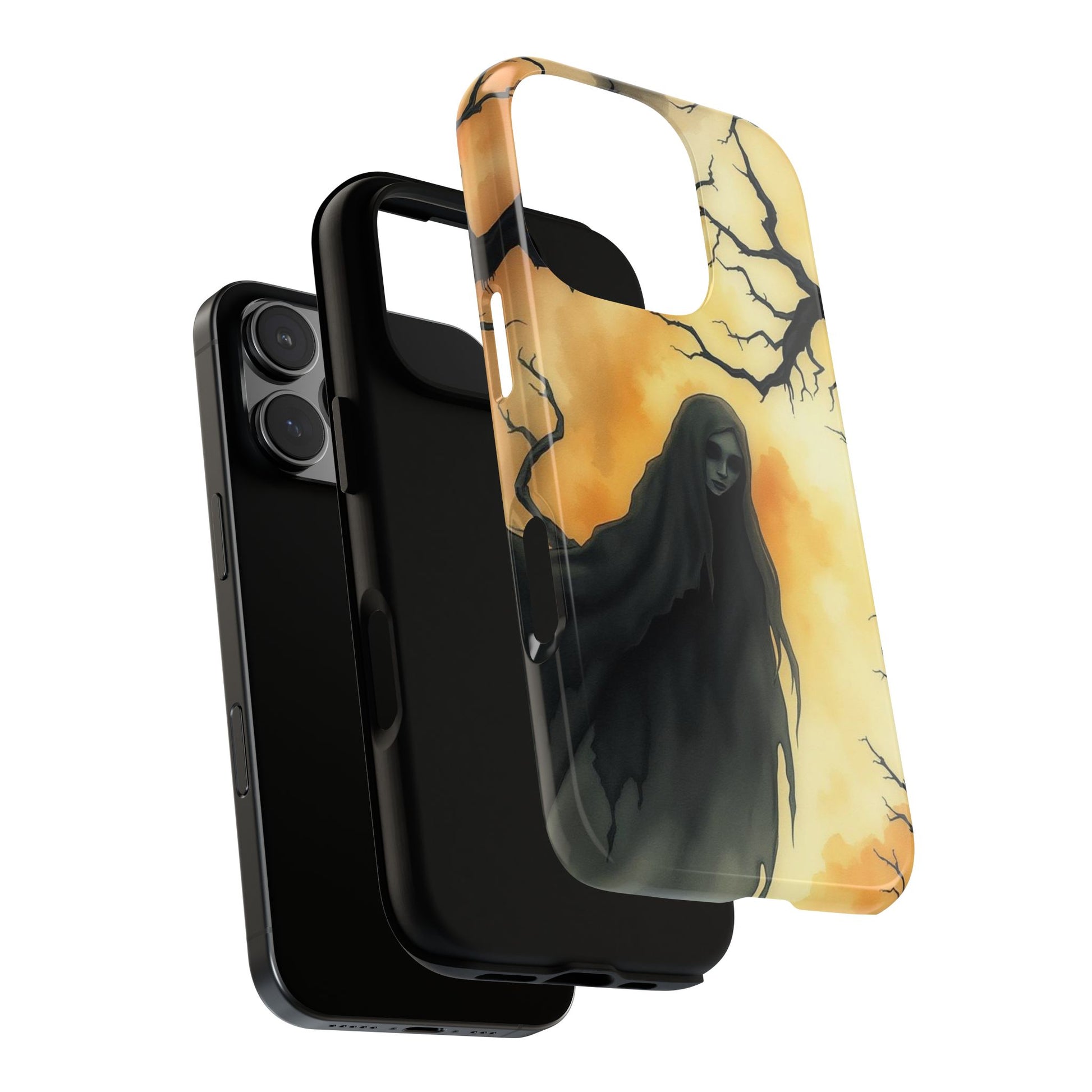 Phone Case - Watercolour Gothic Deathly Woman Phone Case