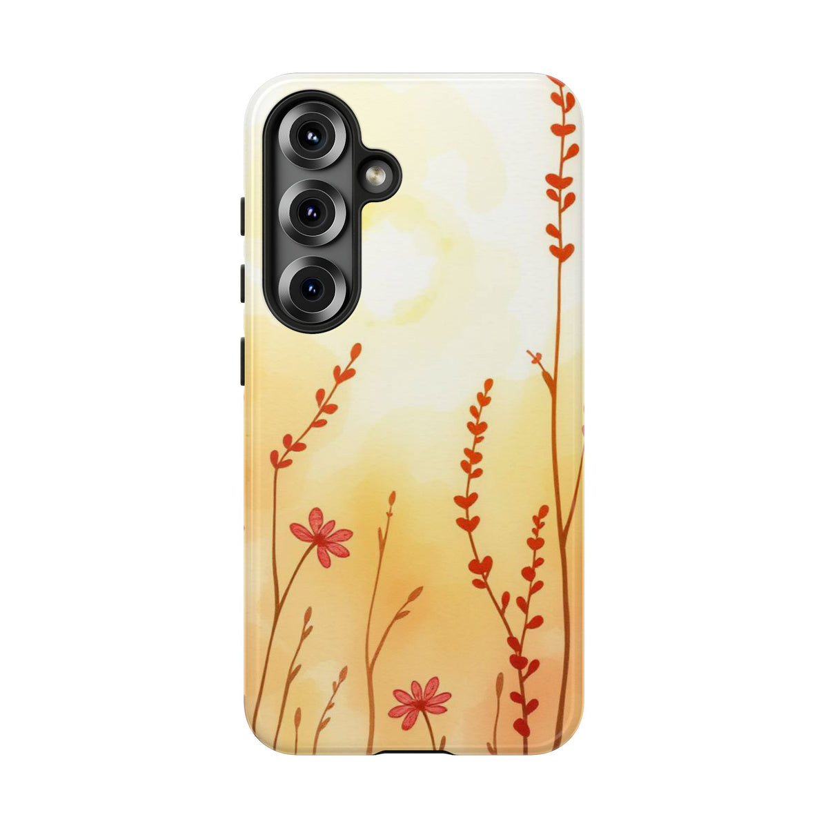 Boho Chic Watercolour Wildflower Dusk Pattern Phone Case - Multicolor Phone Case - Samsung Galaxy S25 / Glossy